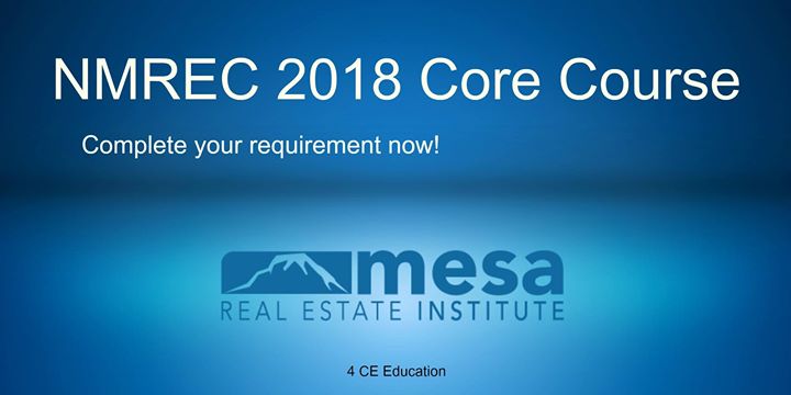 2018 NMREC Core Course (replaces the old mandatory course)