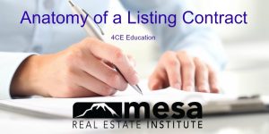 Anatomy of a Listing Contract